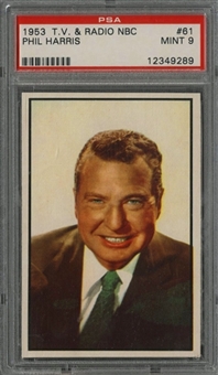 1953 Bowman "TV & Radio Stars of NBC" #61 Phil Harris - PSA MINT 9 "1 of 1!"